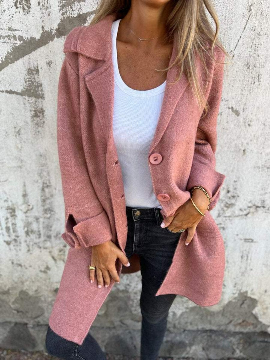 Women's Oversized Coat with Turn-Back Cuffs, view 1